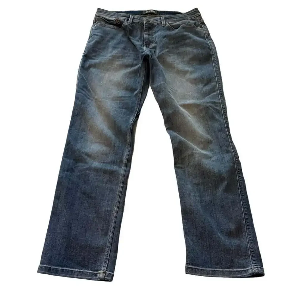 Du/Er Jeans Size 36x32 Blue Denim Stretch Straight Leg
